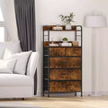 Commode de chambre à 5 tiroirs, Petites commodes et chiffonnniers, Meuble de rangement vertical avec tiroirs en tissu