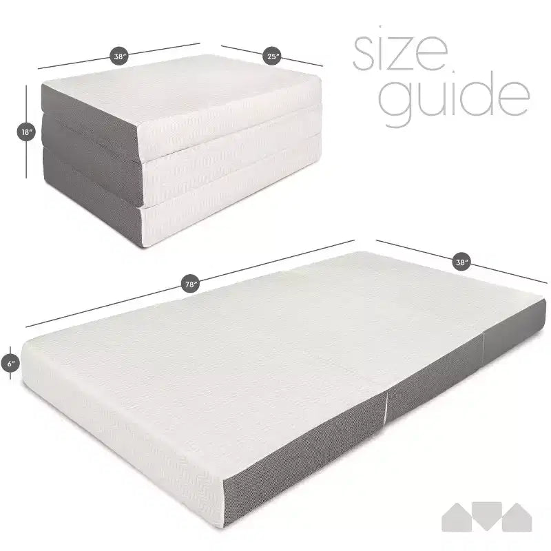 Matelas pliant en mousse à mémoire de forme Milliard de 6 pouces