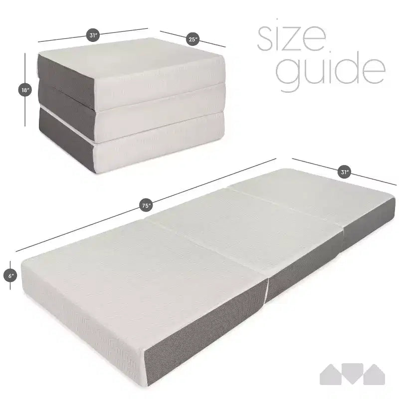 Matelas pliant en mousse à mémoire de forme Milliard de 6 pouces