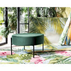 Pouf cocktail rond en velours