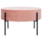 Pouf cocktail rond en velours