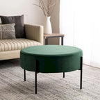 SAFAVIEH Shianne Round Velvet Cocktail Ottoman