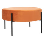 Pouf cocktail rond en velours