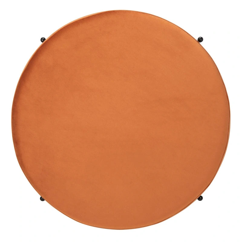 Pouf cocktail rond en velours