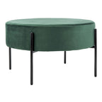 Pouf cocktail rond en velours