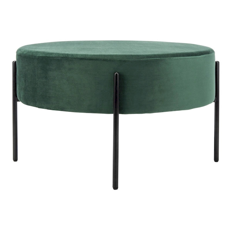 Pouf cocktail rond en velours