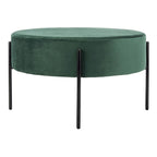 Pouf cocktail rond en velours