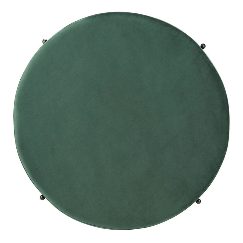 Pouf cocktail rond en velours