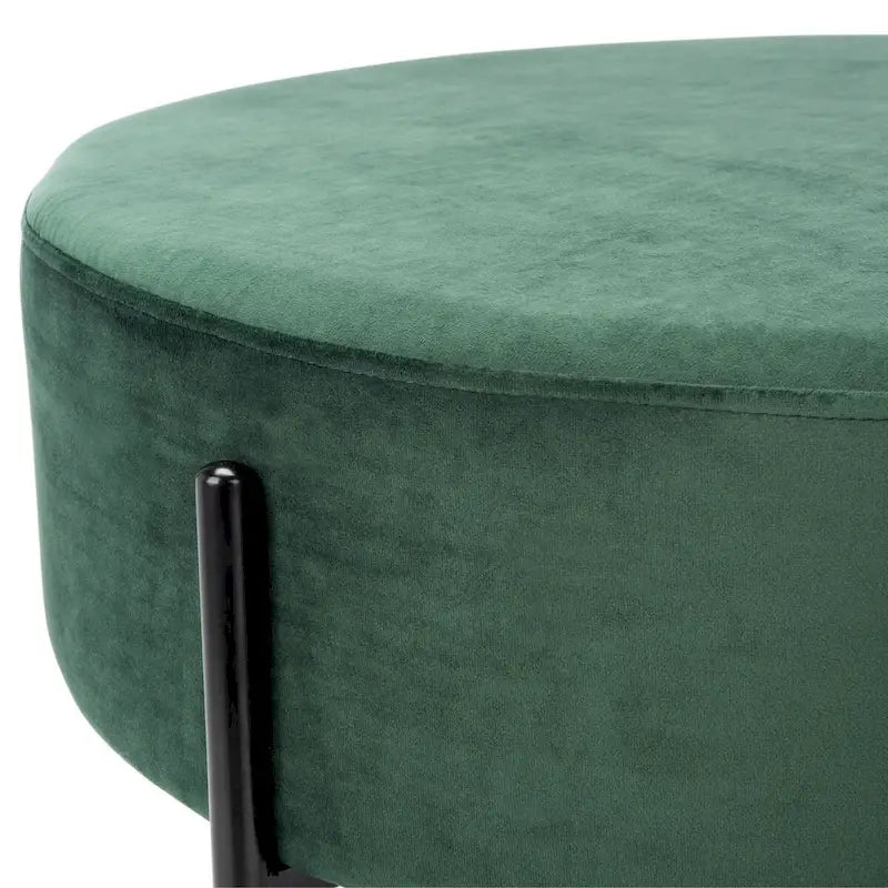 Pouf cocktail rond en velours