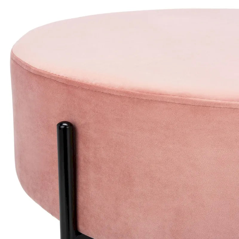 Pouf cocktail rond en velours