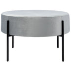 Pouf cocktail rond en velours