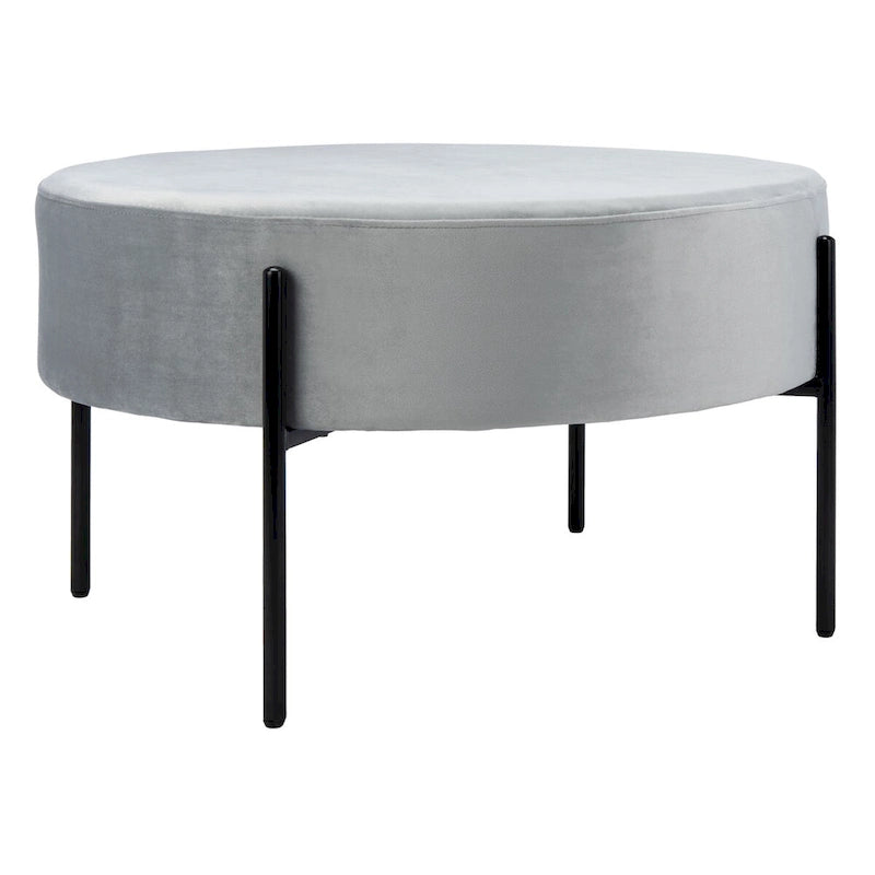 Pouf cocktail rond en velours