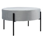 Pouf cocktail rond en velours