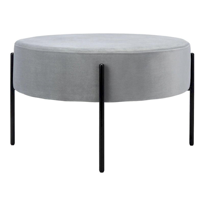 Pouf cocktail rond en velours