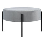 Pouf cocktail rond en velours