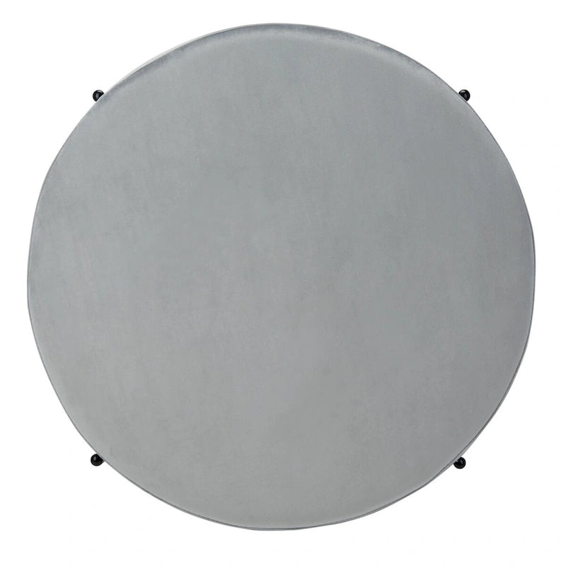 Pouf cocktail rond en velours