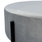 Pouf cocktail rond en velours