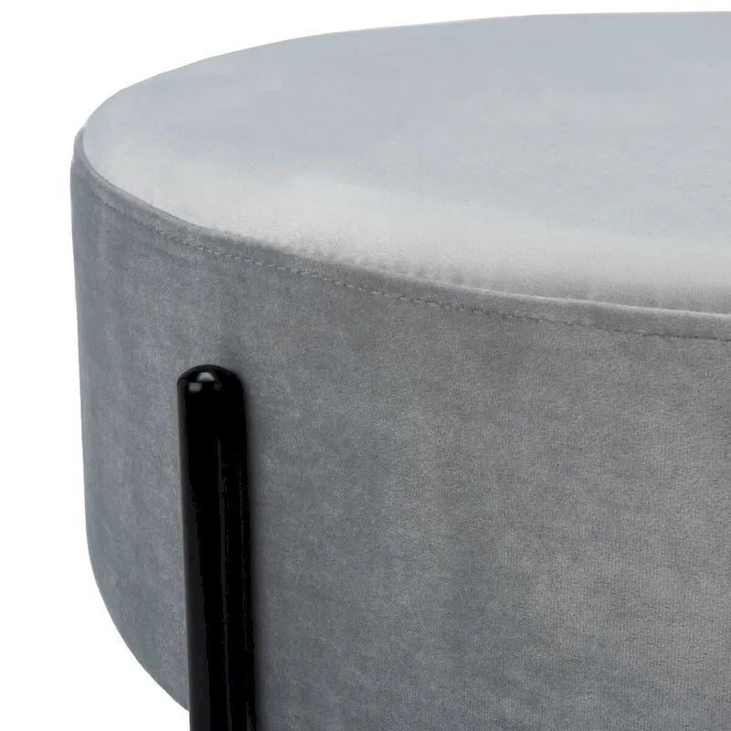 Pouf cocktail rond en velours