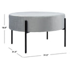 Pouf cocktail rond en velours
