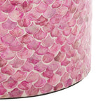 Table d'appoint ronde rose profond — 35 cm l x 35 cm P x 50 cm H — 35,5 cm l x 35,5 cm P x 51 cm H