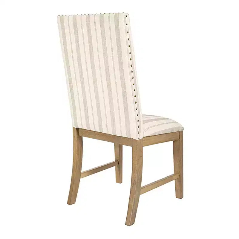 HomePop Lot de 2 chaises de salle à manger en bois rembourrées avec tablier en contreplaqué, capacité de 136 kg