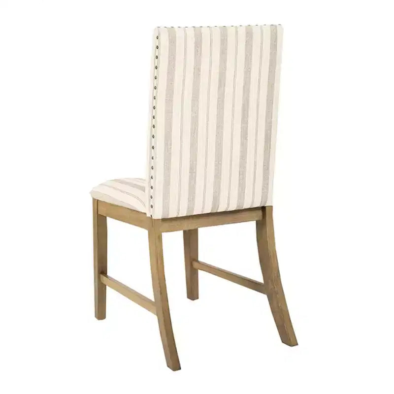 HomePop Lot de 2 chaises de salle à manger en bois rembourrées avec tablier en contreplaqué, capacité de 136 kg