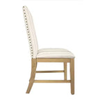 HomePop Lot de 2 chaises de salle à manger en bois rembourrées avec tablier en contreplaqué, capacité de 136 kg