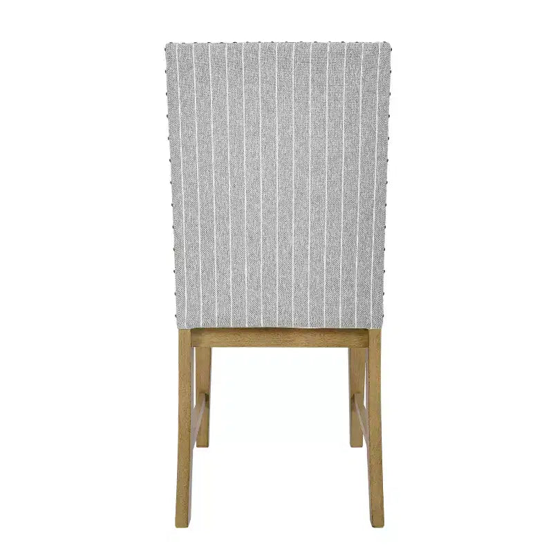 HomePop Lot de 2 chaises de salle à manger en bois rembourrées avec tablier en contreplaqué, capacité de 136 kg