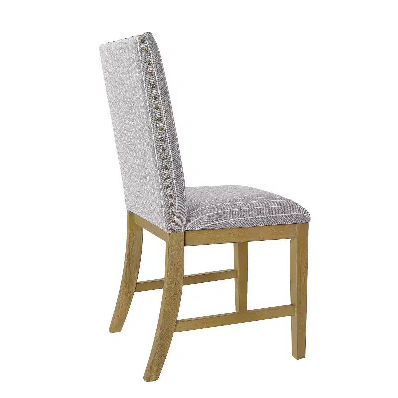 HomePop Lot de 2 chaises de salle à manger en bois rembourrées avec tablier en contreplaqué, capacité de 136 kg