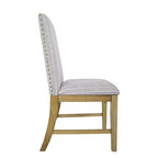 HomePop Lot de 2 chaises de salle à manger en bois rembourrées avec tablier en contreplaqué, capacité de 136 kg