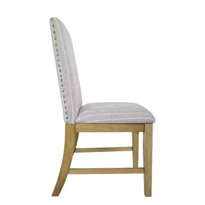 HomePop Lot de 2 chaises de salle à manger en bois rembourrées avec tablier en contreplaqué, capacité de 136 kg