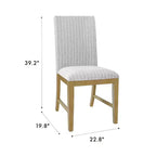 HomePop Lot de 2 chaises de salle à manger en bois rembourrées avec tablier en contreplaqué, capacité de 136 kg