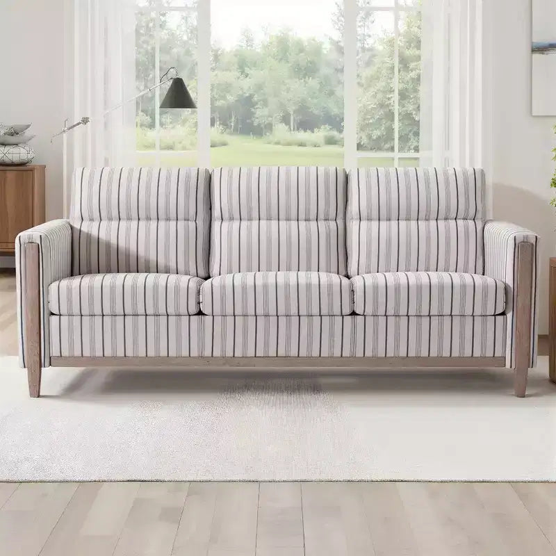 GDFStudio Addison Canapé 3 places 80 avec poches latérales et pieds en bois d'hévéa
