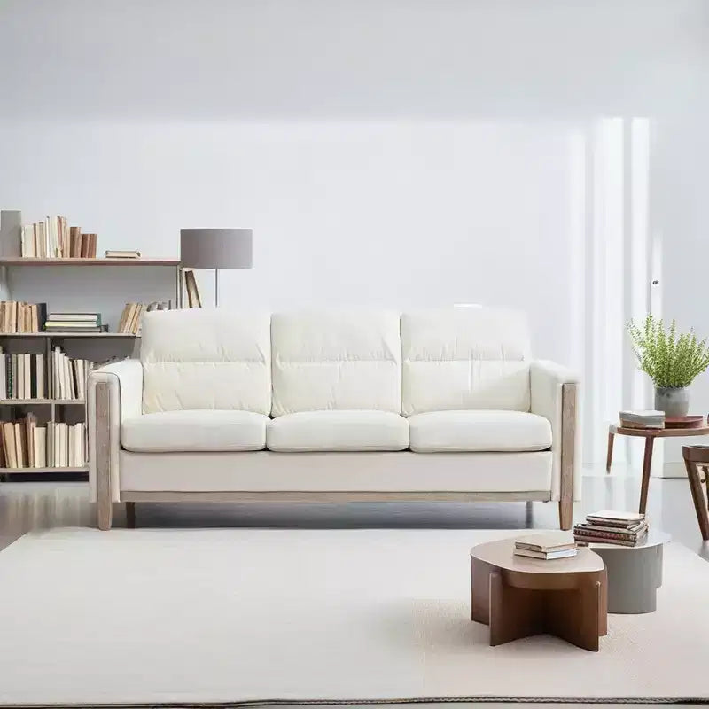GDFStudio Addison 3-Seater 80 Sofa with Side Pockets and Rubber Wood Legs