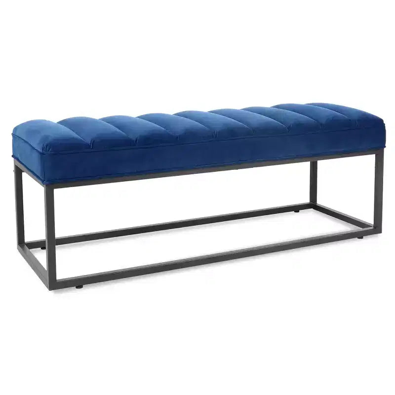 Banc rembourré GDFStudio Oakley avec piètement en métal