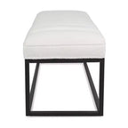 Banc rembourré GDFStudio Oakley avec piètement en métal