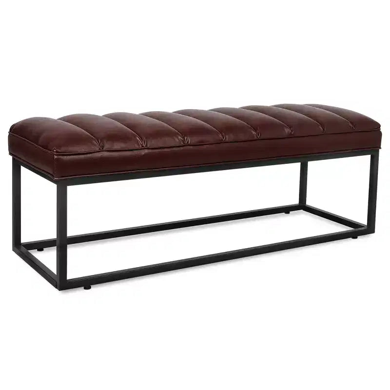 Banc rembourré GDFStudio Oakley avec piètement en métal