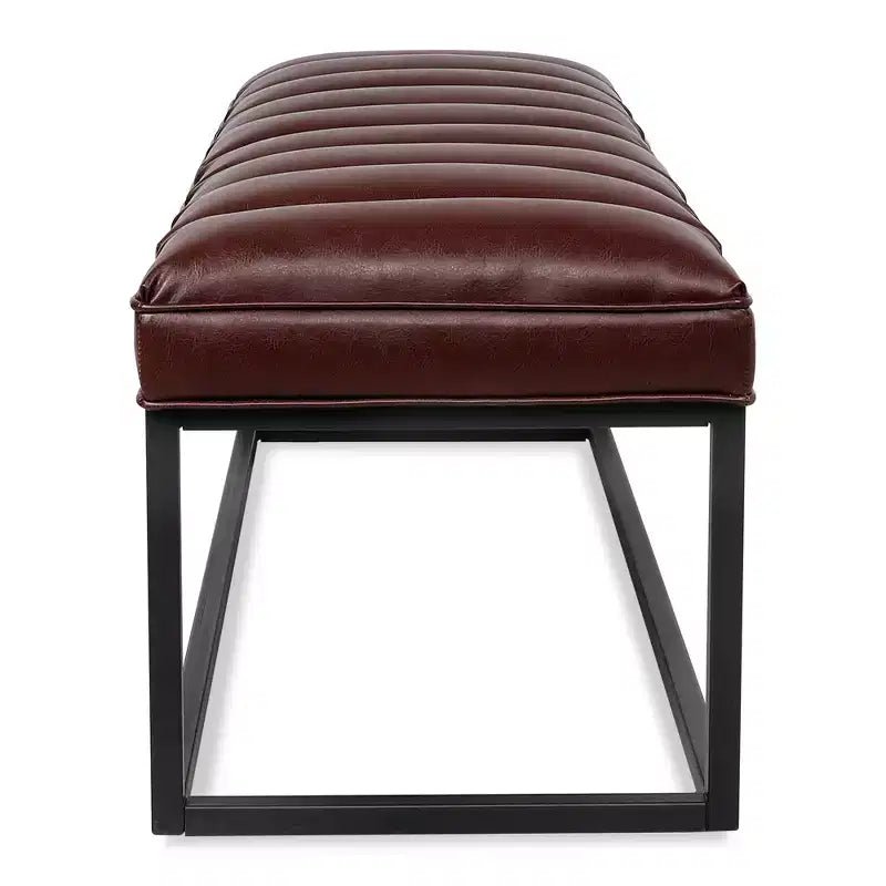 Banc rembourré GDFStudio Oakley avec piètement en métal