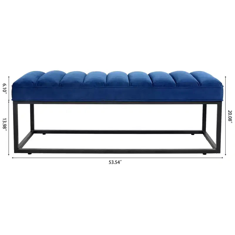 Banc rembourré GDFStudio Oakley avec piètement en métal