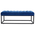GDFStudio Oakley Metal Base Upholstered Bench