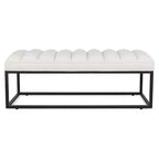 Banc rembourré GDFStudio Oakley avec piètement en métal