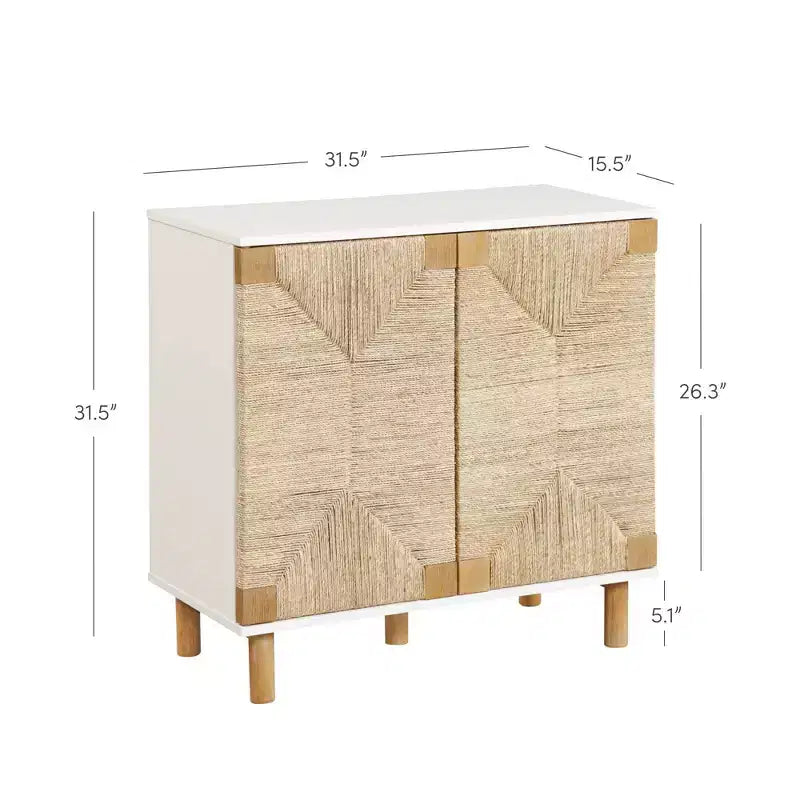 Nathan James Lot de 2 consoles de table Beacon en jonc de mer avec portes