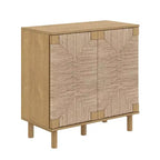 Nathan James Lot de 2 consoles de table Beacon en jonc de mer avec portes