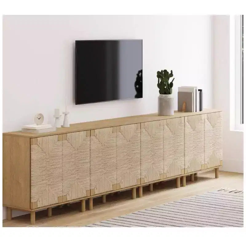 Nathan James Lot de 4 consoles Beacon en jonc de mer avec portes
