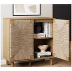Nathan James Lot de 4 consoles Beacon en jonc de mer avec portes