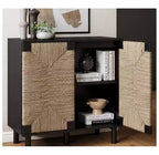 Nathan James Lot de 4 consoles Beacon en jonc de mer avec portes