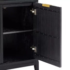 Console Nathan James Jasper en bois cannelé avec portes