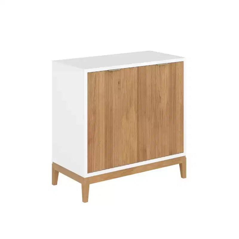 Console Nathan James Jasper en bois cannelé avec portes