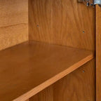 Buffet en noyer MDF, meuble de rangement pour salle à manger, meuble de rangement de style campagnard, convient pour l'entrée, le couloir, le salon, la cuisine, la salle à manger