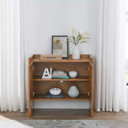 Buffet en noyer MDF, meuble de rangement pour salle à manger, meuble de rangement de style campagnard, convient pour l'entrée, le couloir, le salon, la cuisine, la salle à manger